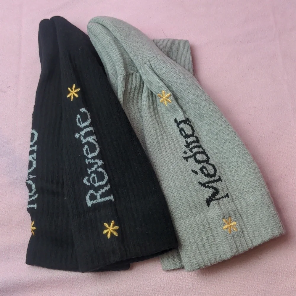 ASOS 2 Pack Gray and Black Sports Socks size 9-13 UK